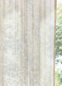 New Bouchara VOILAGE EFFET MOUCHETÉ ET RAYURES FINES NATUREL