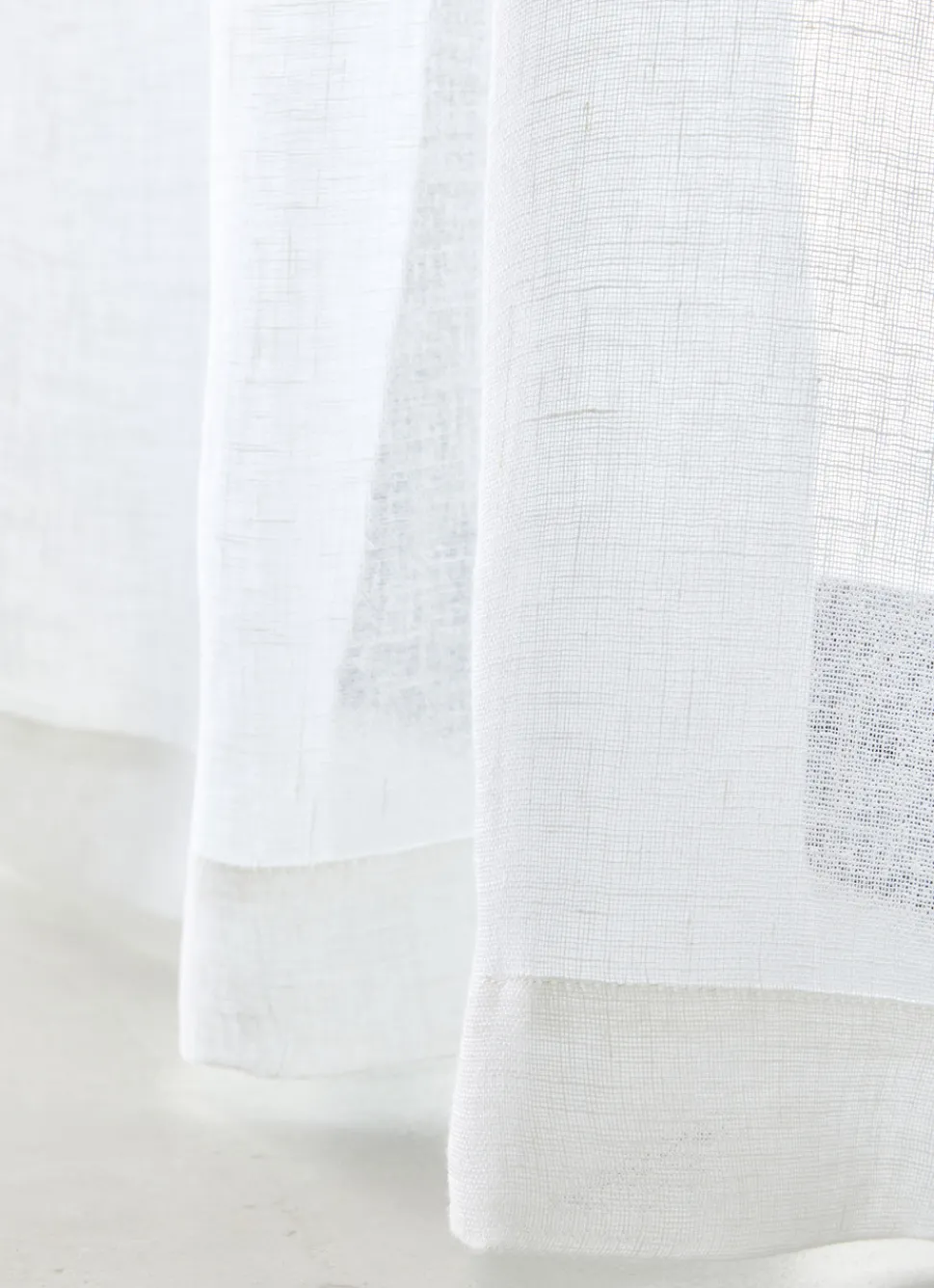 Bouchara VOILAGE EN LIN LÉGER BLANC