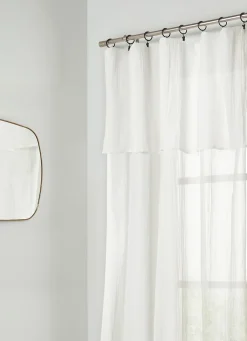 Sale Bouchara VOILAGE LÉGÈREMENT FROISSÉ FINITION DROITE H300 CM BLANC