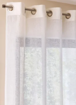 New Bouchara VOILAGE UNI EN LIN BLANC