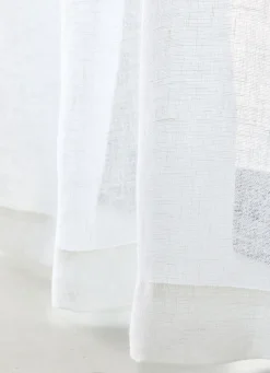 New Bouchara VOILAGE UNI EN LIN BLANC